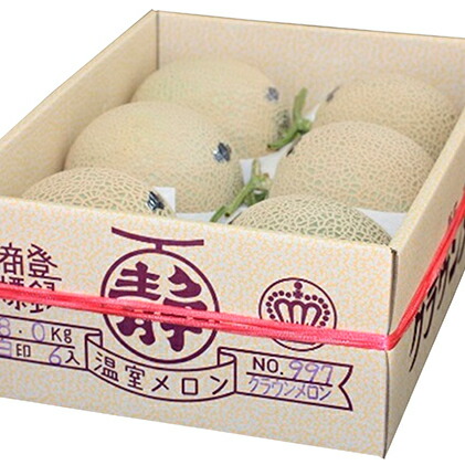 【ふるさと納税】クラウンメロン（白等級）６玉詰 果物類 フルーツ くだもの 静岡県産 6玉 マスクメロン 　お届け：1～2週間(時期・収穫状況により1ヶ月以上かかる場合がございます) ◆返礼品到着後、すぐに状態をご確認ください◆
