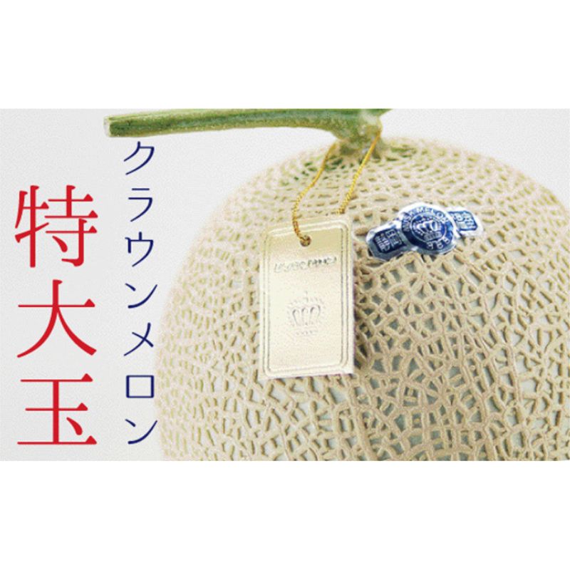 【ふるさと納税】クラウンメロン（白等級）特大玉 １玉 果物類 メロン青肉 　お届け：1～2週間(時期・収穫状況により1ヶ月以上かかる場合がございます) ◆返礼品到着後、すぐに状態をご確認ください◆