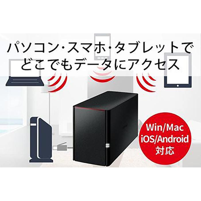 BUFFALO リンクステーションLS220DN ネットワークHDD 2ベイ 12TB