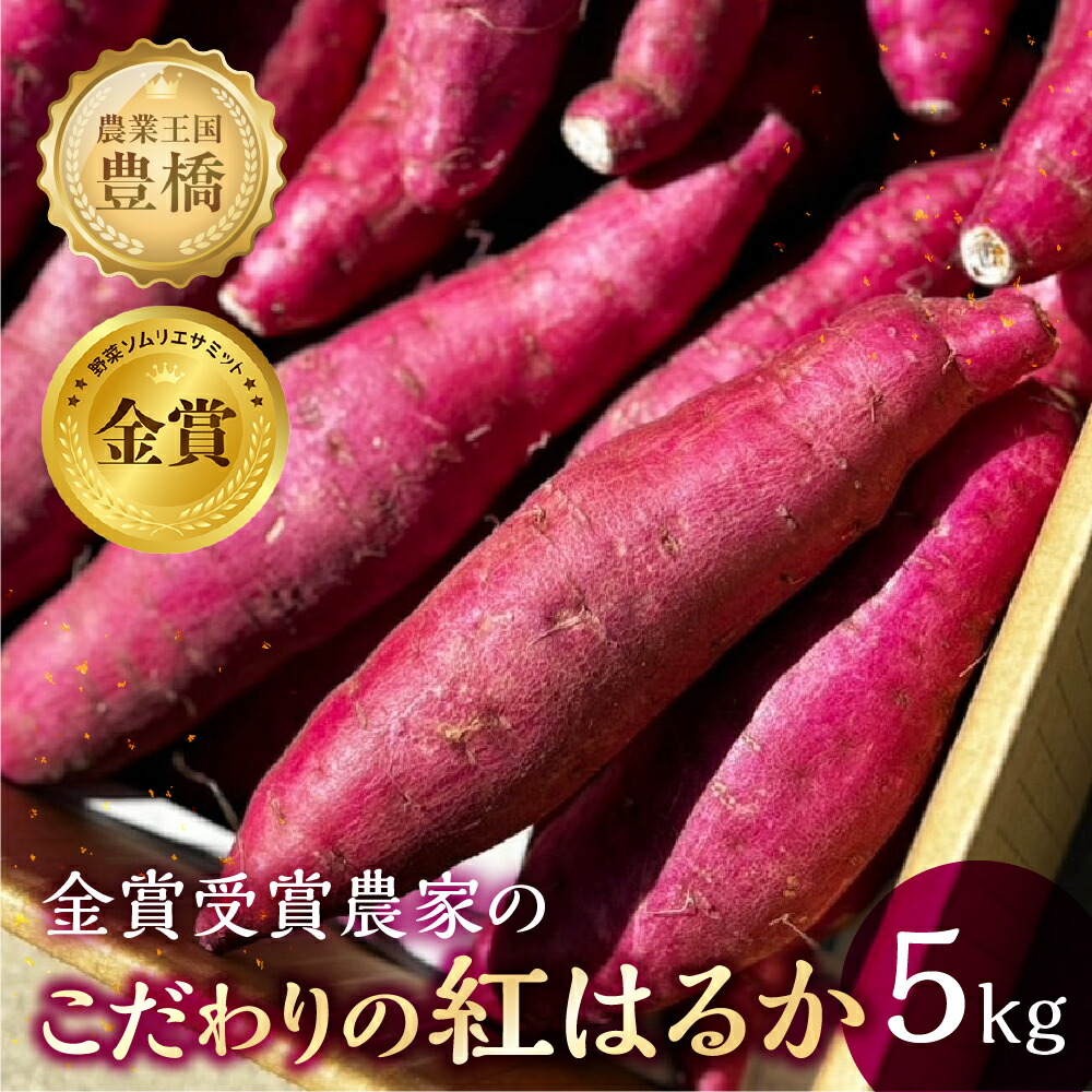 【ふるさと納税】《先行予約》金賞受賞 紅はるか 5kg 熟成 まるきん 伊藤農園 サツマイモ さつまいも 芋  高糖度 甘い 焼き芋 スイートポテト などに 採れたて 産地直送 道の駅とよはし 愛知県 豊橋市 送料無料