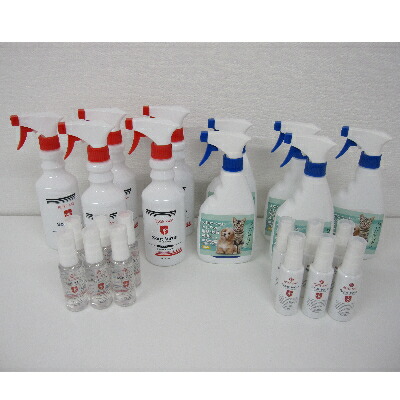 スカットウイルス除菌剤500ml、ヴィセブン犬猫除菌剤500ml、スプレー50ml、ジェル50mlG