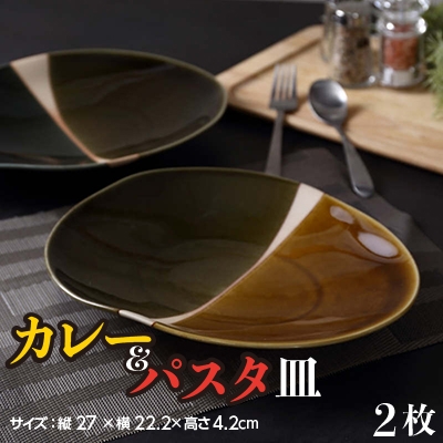 半額 皿 プレート ふるさと納税 カレー パスタ2色ペアセット バイカラー Sercomedsa Cl