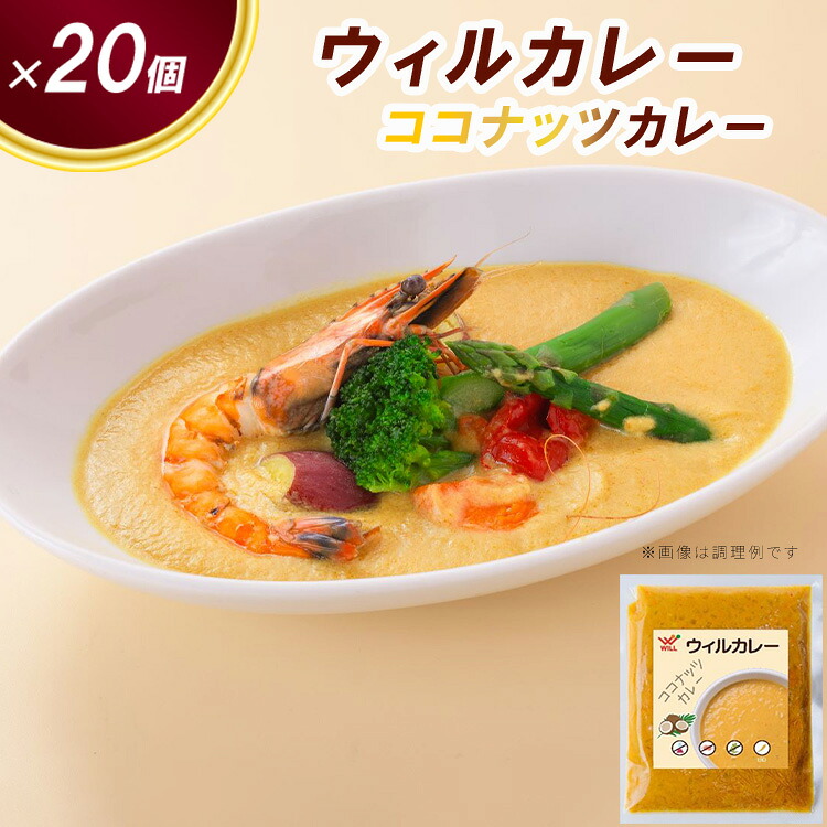 【ふるさと納税】【ウィルカレー】ココナッツカレー20個入：甘みと旨味が際立つまろやかカレー ※沖縄・離島への配送不可