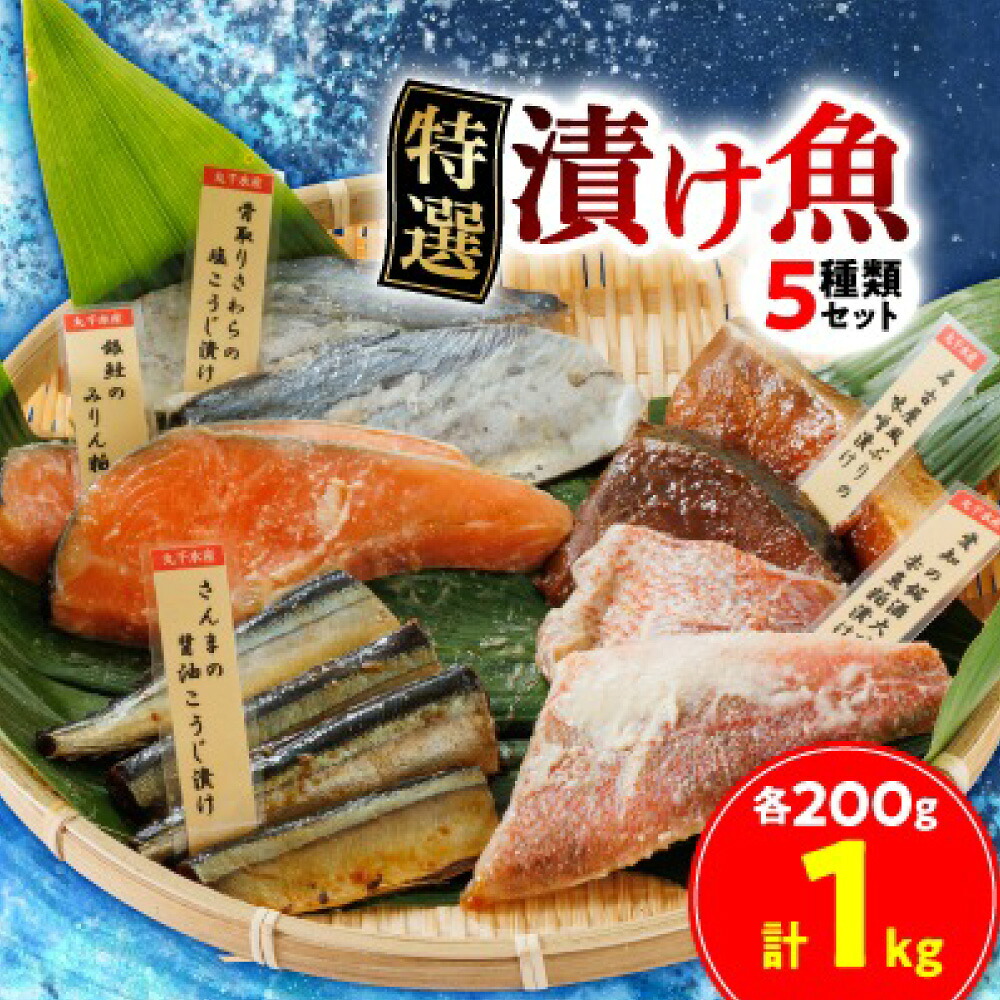 【ふるさと納税】特選漬け魚 5種類セット 計約1kg 銀鮭のみりん粕漬け 赤魚粕漬け さんまのしょうゆこうじ漬け 骨取りさわらの塩こうじ漬け ぶりのみそ漬け 漬魚 漬け魚 銀鮭 赤魚 さんま さわら ぶり 惣菜 おかず ごはんのお供 ご飯のお供 冷凍 愛知県 豊川市 送料無料|愛知県豊川市