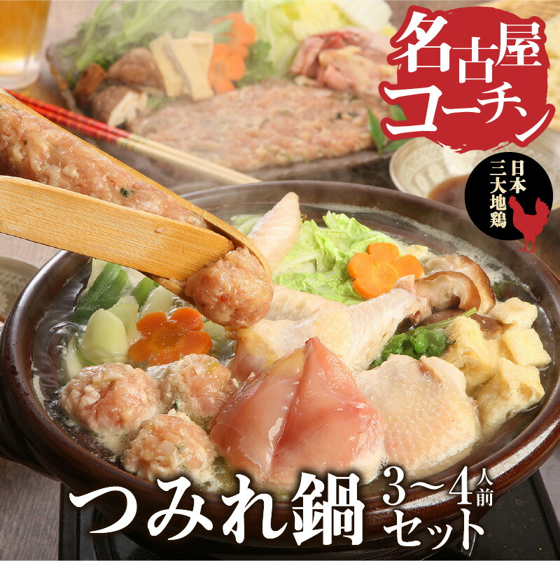 【ふるさと納税】元祖 白だし 濃厚スープ　名古屋コーチン つみれ鍋 セット（3～4人前）きしめん 付き 鍋 鳥