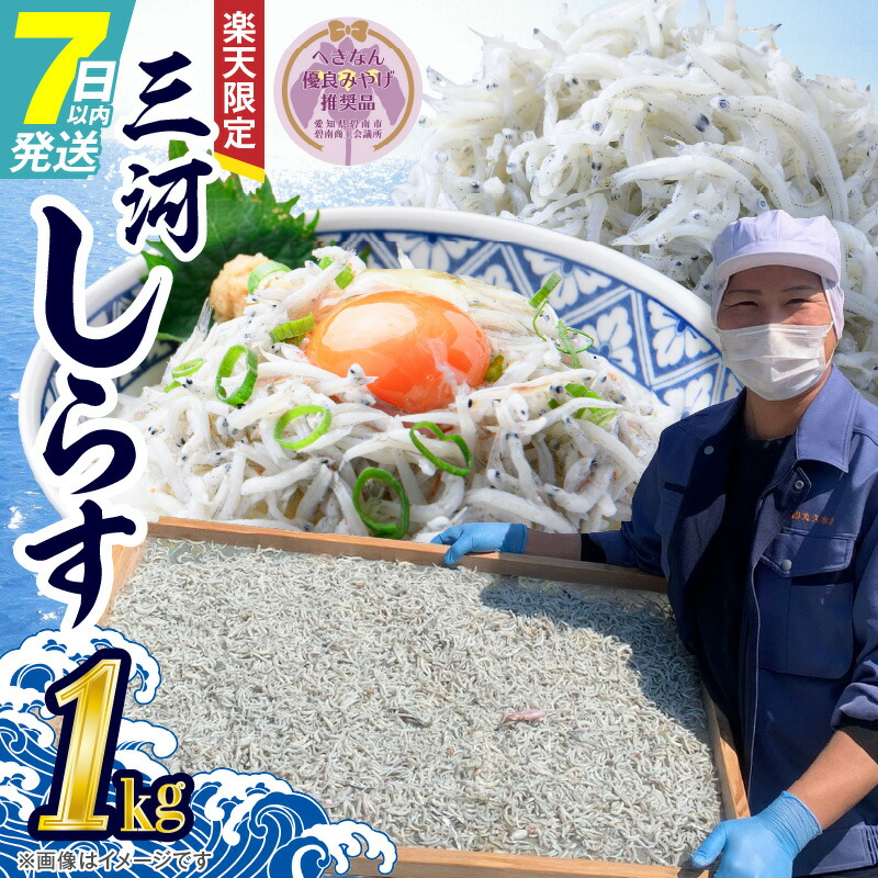 【ふるさと納税】限定 しらす しらす干し 三河しらす 1kg へきなん優良みやげ推奨品 魚介類 国産海の幸 ご飯のお供 おつまみ しらす丼 サラダ ギフト 贈答用 お歳暮 お取り寄せ お取り寄せグルメ 食品 愛知 送料無料｜愛知県碧南市
