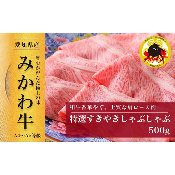 【ふるさと納税】【みかわ牛】和牛特選すきやき・しゃぶしゃぶ500ｇ