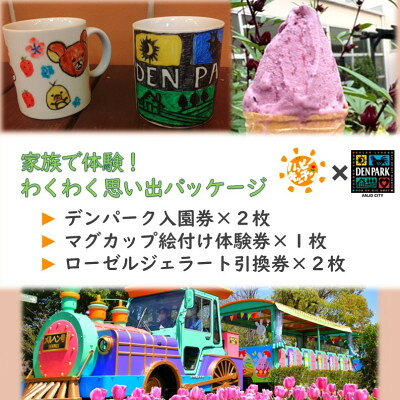 【ふるさと納税】デンパーク入園券2枚+ローゼルジェラート引換券2枚+マグカップ絵付け体験券1枚/愛知県安城市【1686740】