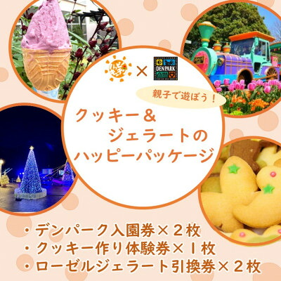 【ふるさと納税】デンパーク入園券2枚+ローゼルジェラート引換券2枚+クッキー作り体験券1枚/愛知県安城市【1686742】