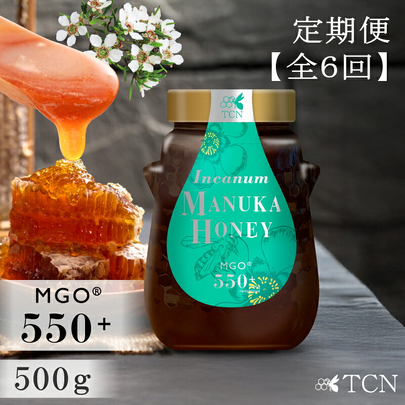 【ふるさと納税】マヌカハニー MGO550+ 500g インカナム マヌカハニー【定期便全６回 ※隔月でお届け】 高級 純粋活性マヌカハニー レプトスペルマム系はちみつ ニュージーランド産 マヌカ mgo 550以上 はちみつ 蜂蜜 天然ハチミツ 自然の恵み マヌカ蜜 T143 送料無料
