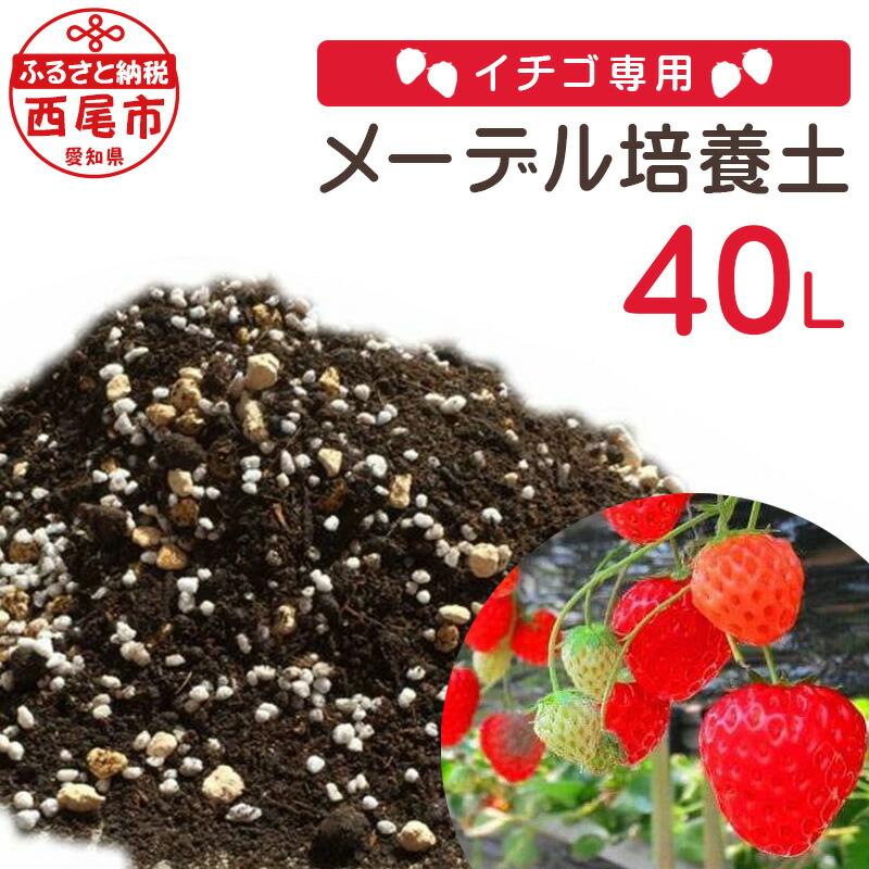 【ふるさと納税】オランダ苺専用 メーデル育みそだてる土 20L×2袋 A015-14 / 園芸 苺専用 畑 育みそだてる土 バーク肥やし 40L