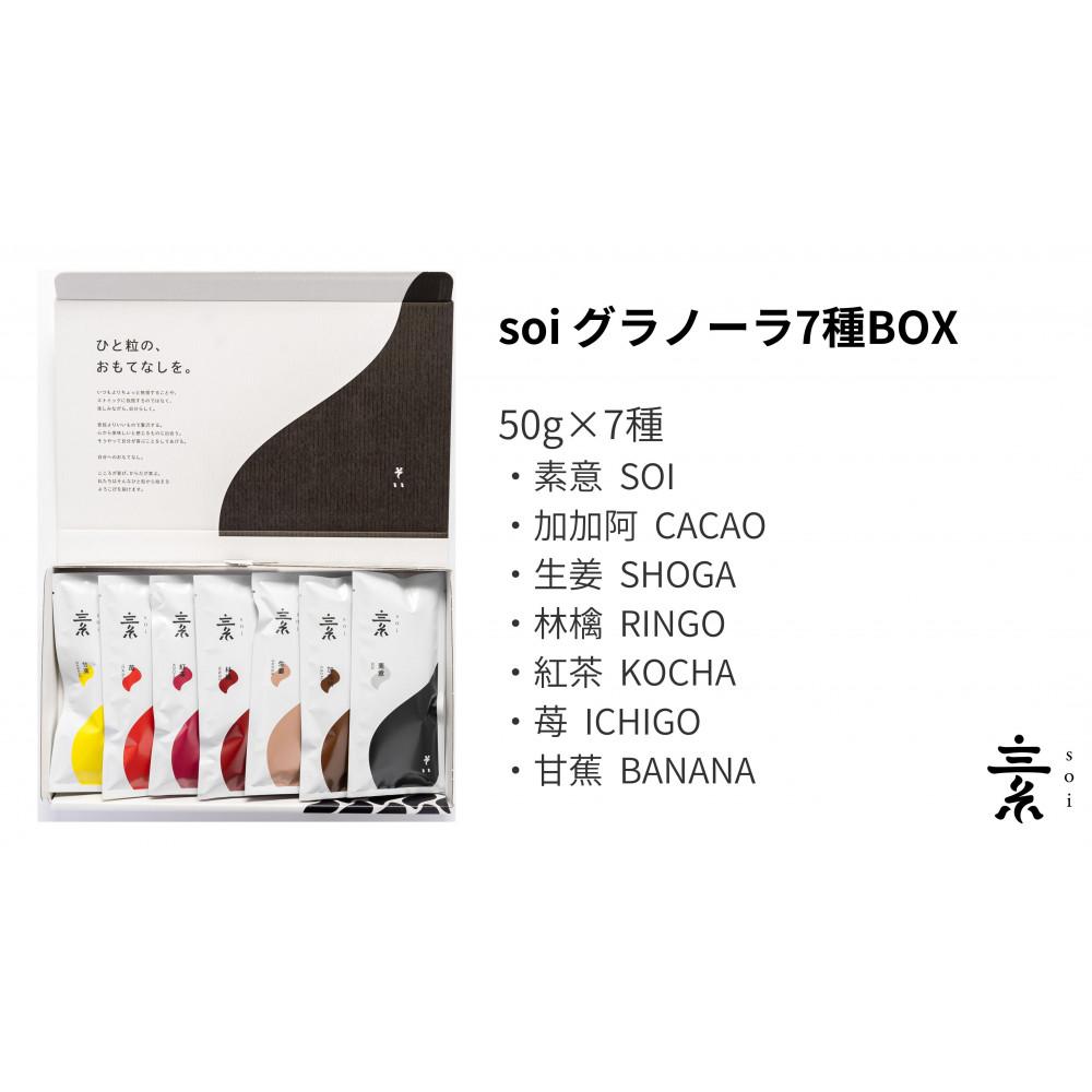 【ふるさと納税】soi 定番グラノーラ７種BOX | 食べ比べ 詰め合わせ 果物 ナッツ オートミール オーツ麦 朝食 食品 朝ごはん お取り寄せ 愛知県 大府市