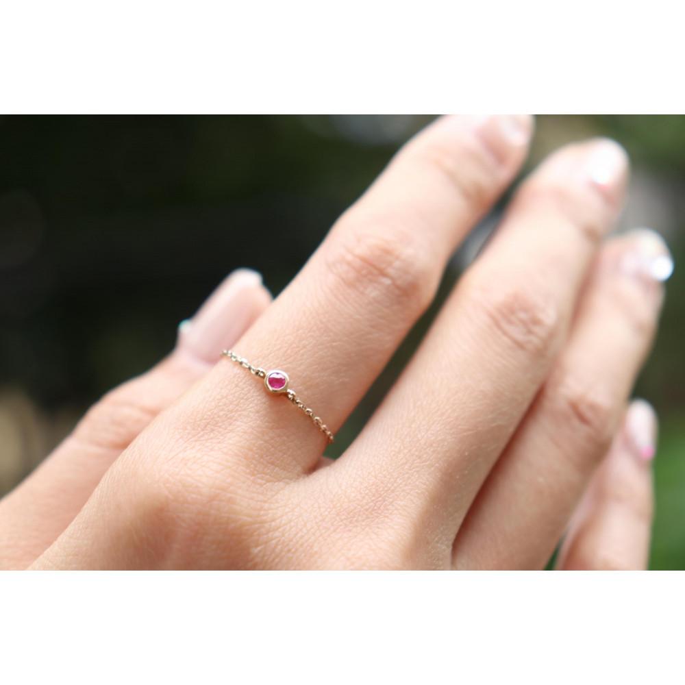【ふるさと納税】【プレゼント包装付き】K10 誕生石チェーンリング・S | アクセ ファッション 人気 おすすめ 送料無料