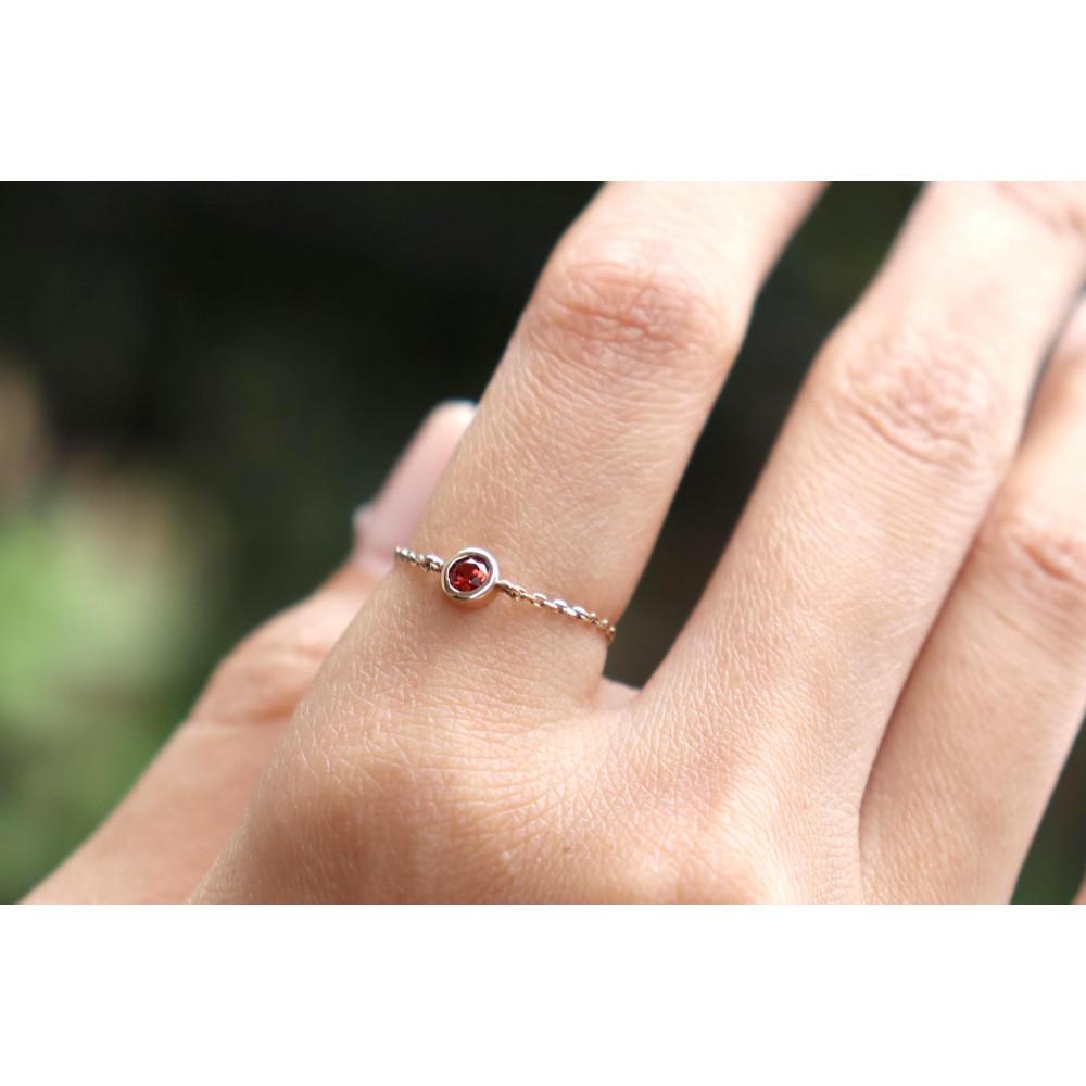 【ふるさと納税】【プレゼント包装付き】K10 誕生石チェーンリング・M | アクセ ファッション 人気 おすすめ 送料無料｜愛知県大府市