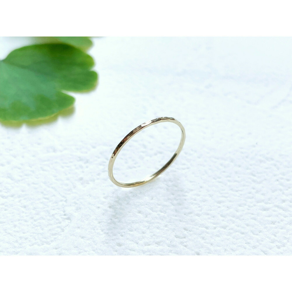 【ふるさと納税】K10 丸つち目 極細リング（ハンドメイド）【サイズ：1号～12号】 | アクセ ファッション 人気 おすすめ 送料無料 49,000円