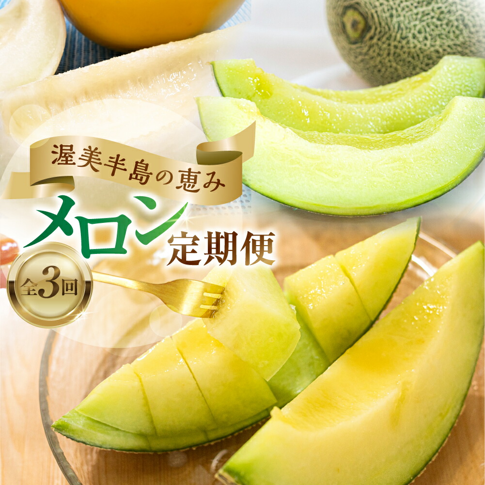 【ふるさと納税】渥美半島の恵み メロン 定期便 3回 ( イエローキング / タカミメロン / マスクメロン) 先行予約 2025年発送  果物 旬 めろん 夏 夏季 食べ比べ 3種 人気 愛知県 田原市  どうまい