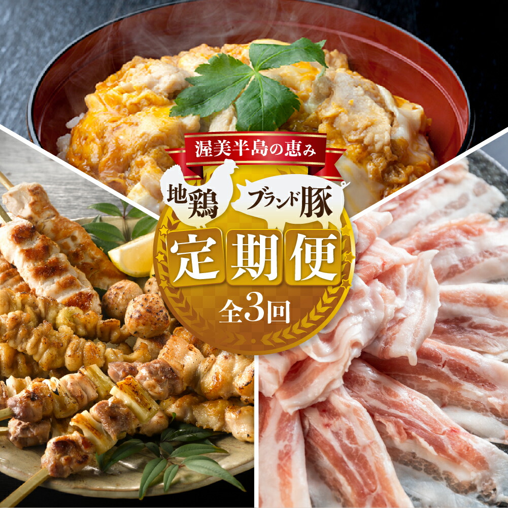【ふるさと納税】渥美半島の恵み ブランド豚・地鶏 定期便 全3回 ( 名古屋コーチン / しゃぶしゃぶ / 焼き鳥 ) 惣菜 3ヶ月 地鶏 ブランド豚 簡単調理 贅沢 高級 本格 料理 ブランド 冷蔵 冷凍 冷凍食品 高評価 お楽しみ 人気 愛知県 どうまい|愛知県田原市