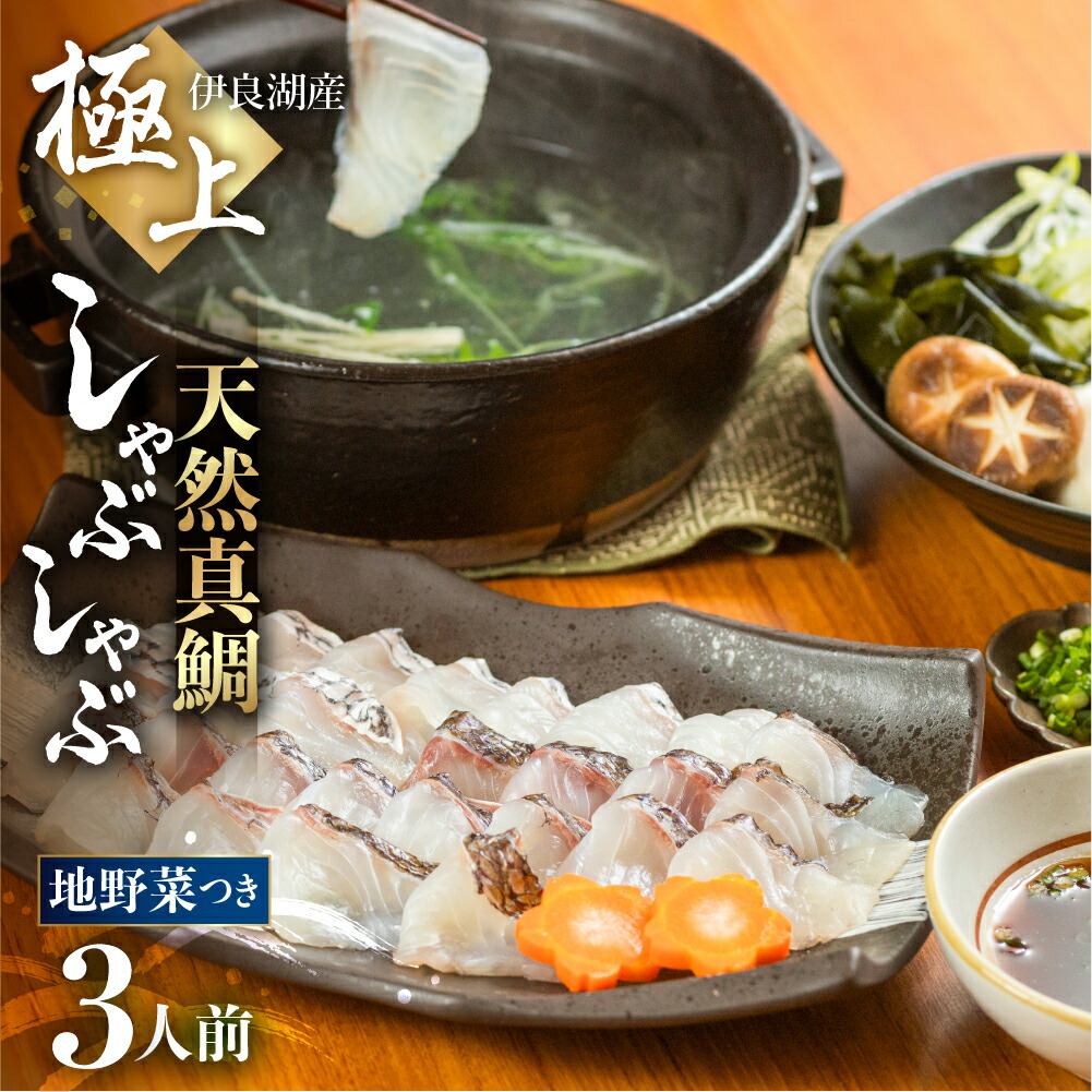 【ふるさと納税】天然真鯛 しゃぶしゃぶセット　3人前 天然真鯛 薄造り しゃぶしゃぶ 鍋 セット 鍋セット 愛知県 田原市 伊良湖産 真鯛 天然 魚 魚介類