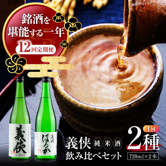 【ふるさと納税】 【12回定期便】 【 純米原酒 】 日本酒 義侠 純米酒セット 清酒 日本酒 飲み比べ 愛西市 /山忠本家酒造 【配達不可：離島】[AEAD006]