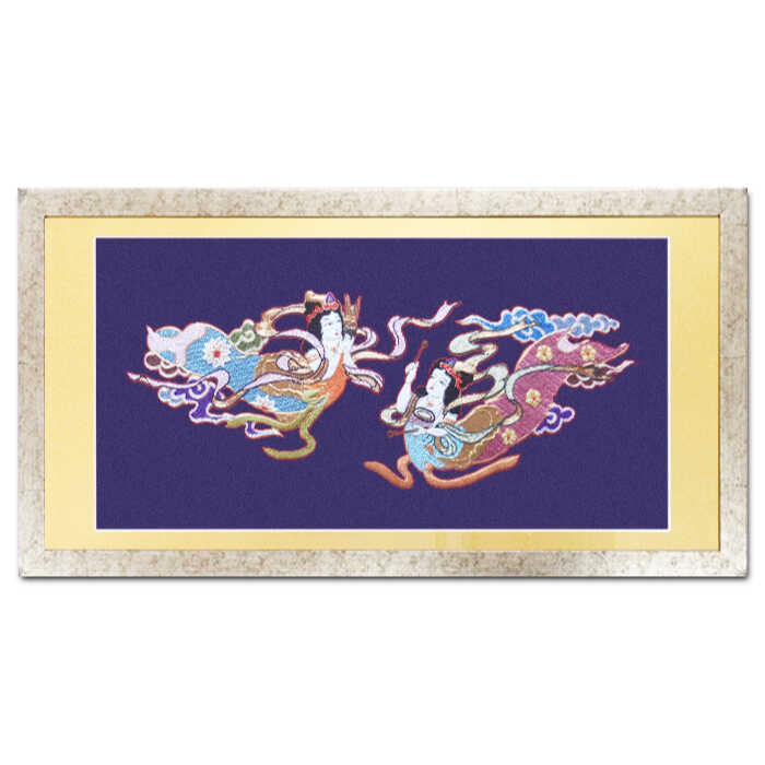 楽天市場】【ふるさと納税】額装用 日本刺繍 「花かご」台生地「紫