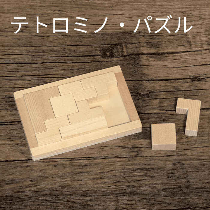 【ふるさと納税】木製ブロック テトロミノ・パズル 知育玩具 脳トレ リハビリ 積み木 自然素材 愛西市/クニミチ工芸[AECK001]