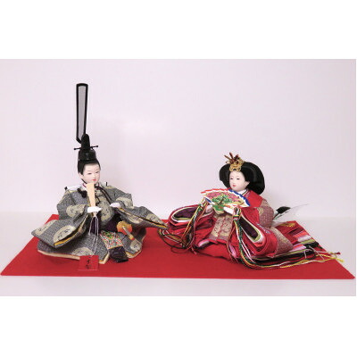 【ふるさと納税】【山田人形店】伝統工芸士　尾張屋 寿翁(すおう)作　龍村美術織物の裂地のおひなさま【1477628】