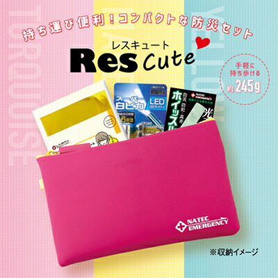 【ふるさと納税】持ちはこぶ助けになる！パウダーコンパクトな防災合切袋書き割り ResCute（3色） 雑貨 日装置 まさかの時