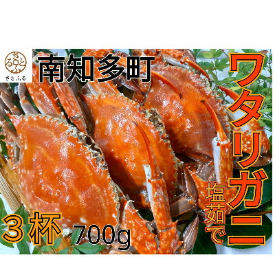 【ふるさと納税】 ワタリガニ 700g 3杯 冷凍 ボイルワタリガニ 渡り蟹 海鮮 新鮮 魚介 海の幸 海産物 シーフードエム・エム 愛知県 南知多町【配送不可地域：北海道･沖縄県･離島】【1260353】
