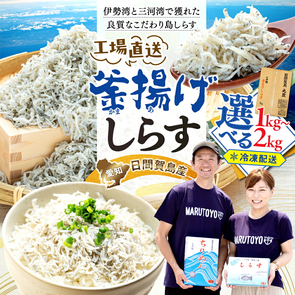 【ふるさと納税】 発送月 容量 選べる しらす 1kg ~ 2kg 釜揚げしらす 島の工場から直送 ( 先行予約 ふるさと納税しらす ふるさと納税 ちりめん ふるさと納税 釜揚げ しらす ふるさと納税 日間賀 島 丸豊 ふるさと納税 南知多 ランキング ) 愛知県 南知多町 人気 おすすめ