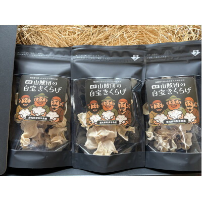 【ふるさと納税】【国産】山賊団の白宝きくらげ(肉厚プルプル) 20g 3個セット【1717882】