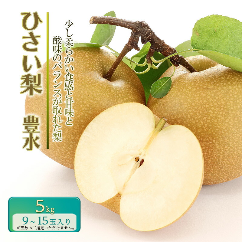【ふるさと納税】【先行予約】ひさい梨 豊水 5kg【果樹 秀専】 [ 梨 ナシ 果物 フルーツ 産地直送 ] 　お届け：2025年8月29日～2025年9月30日