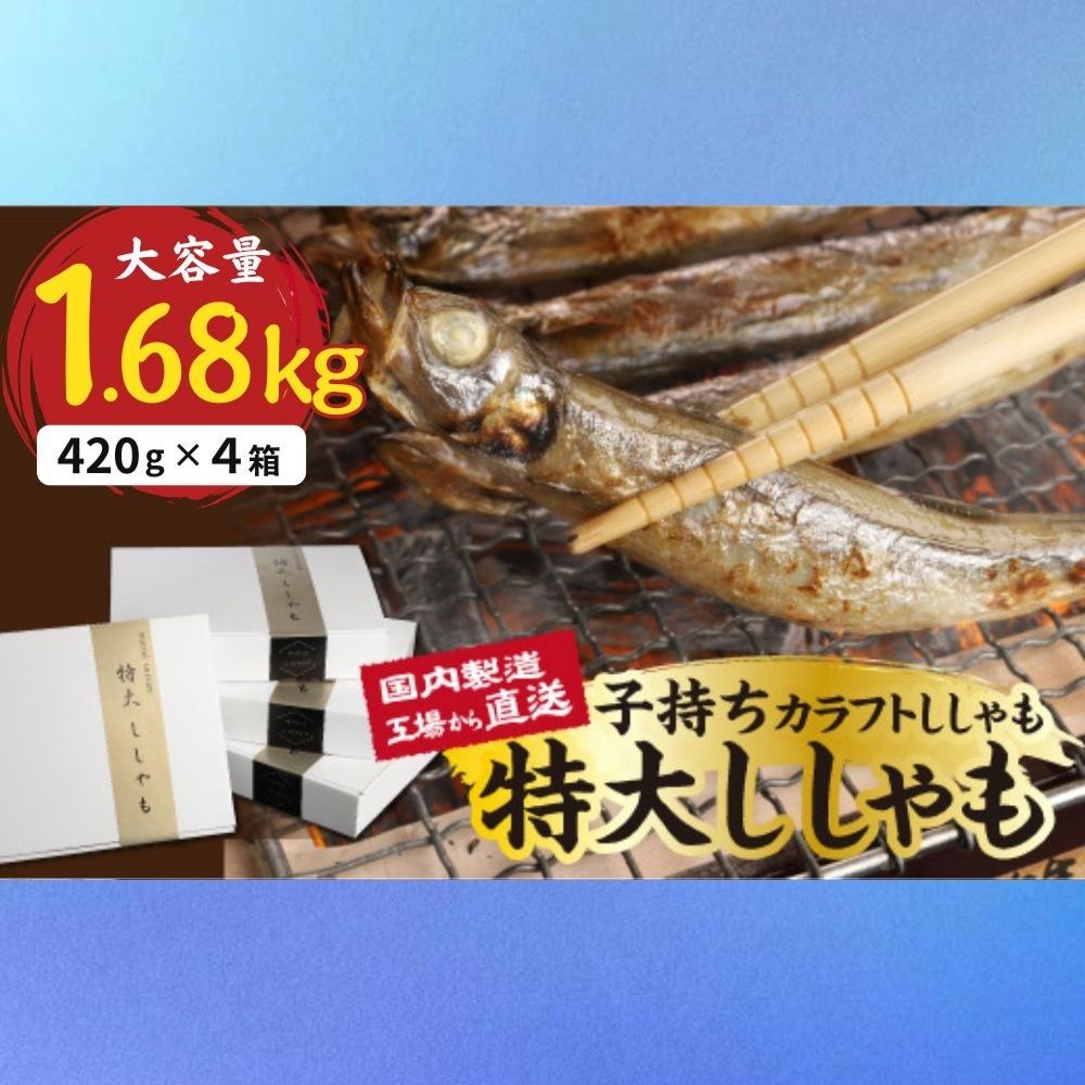 【ふるさと納税】国内加工　特大ししゃも　4箱セット