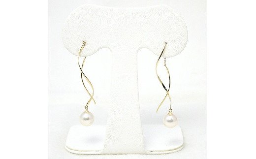 【ふるさと納税】301　アコヤ真珠7.5mmピアス(K18)　パール 宝石 アクセサリー ジュエリー 伊勢志摩 伊勢市 結婚式 入学式 ギフト 贈り物 フォーマル プレゼント 誕生日 本真珠 金