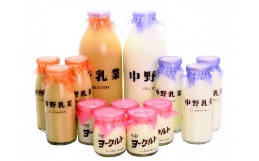 【ふるさと納税】372 中野乳業おススメセット 牛乳 乳製品 レトロ コーヒー 牛乳 低温殺菌 昔ながら ヨーグルト 85℃ 15分 伊勢ブランド 大容量|三重県伊勢市