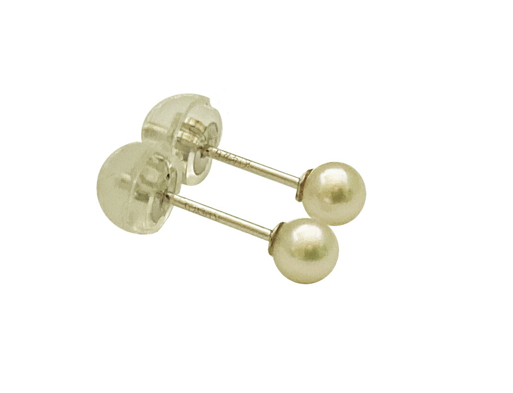 【ふるさと納税】1731 アコヤ真珠3.5mm　K14WG スタッドピアス アコヤ真珠 3.5ｍｍ K14WG スタッドピアス　パールピアス 真珠ピアス ホワイトゴールド ベビーパール 小ぶり 上品 フォーマル カジュアル 冠婚葬祭　普段使い 国産 プラチナ