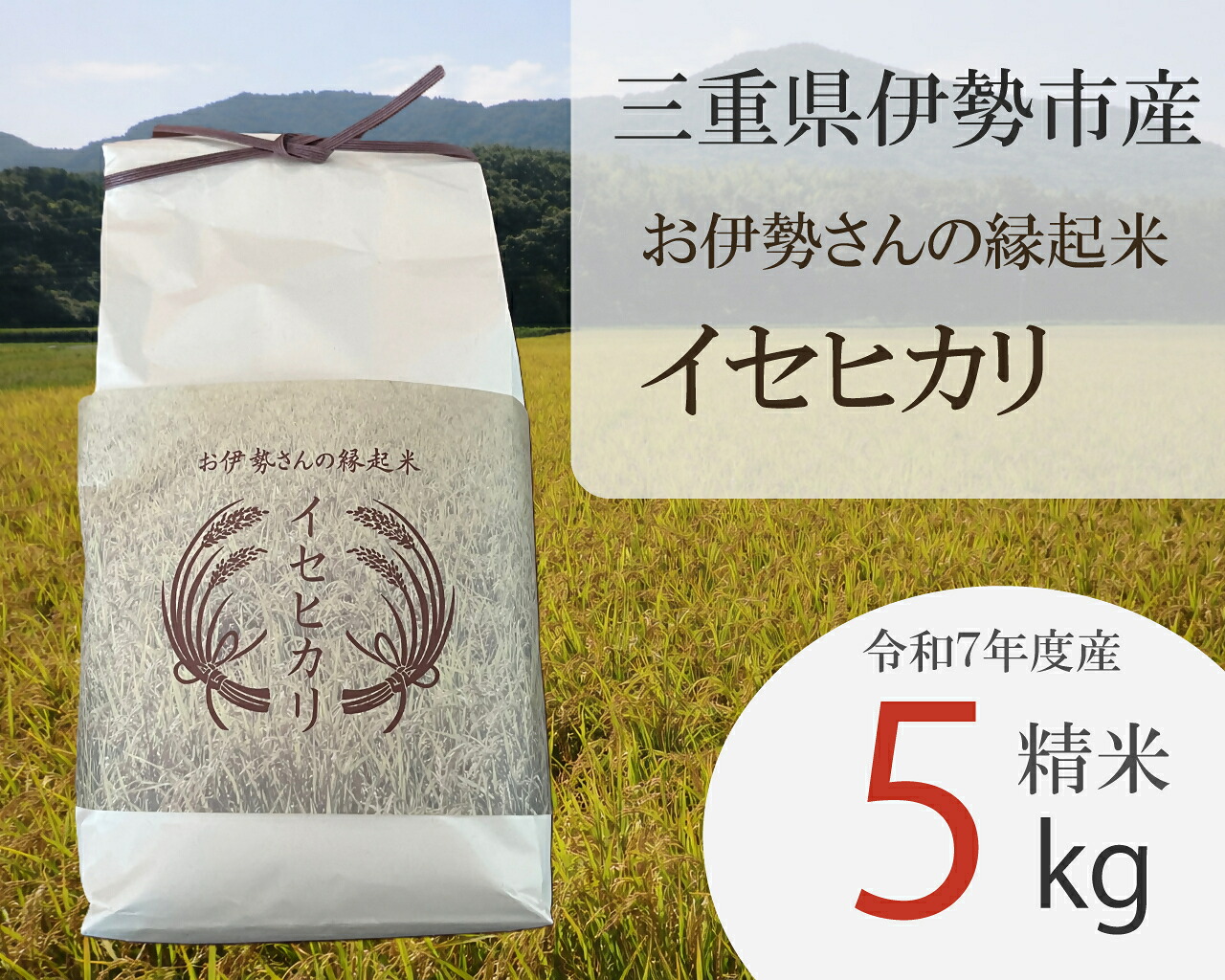 【ふるさと納税】2018 お伊勢さんの縁起米イセヒカリ 5kg　米 イセヒカリ 奇跡の米｜三重県伊勢市