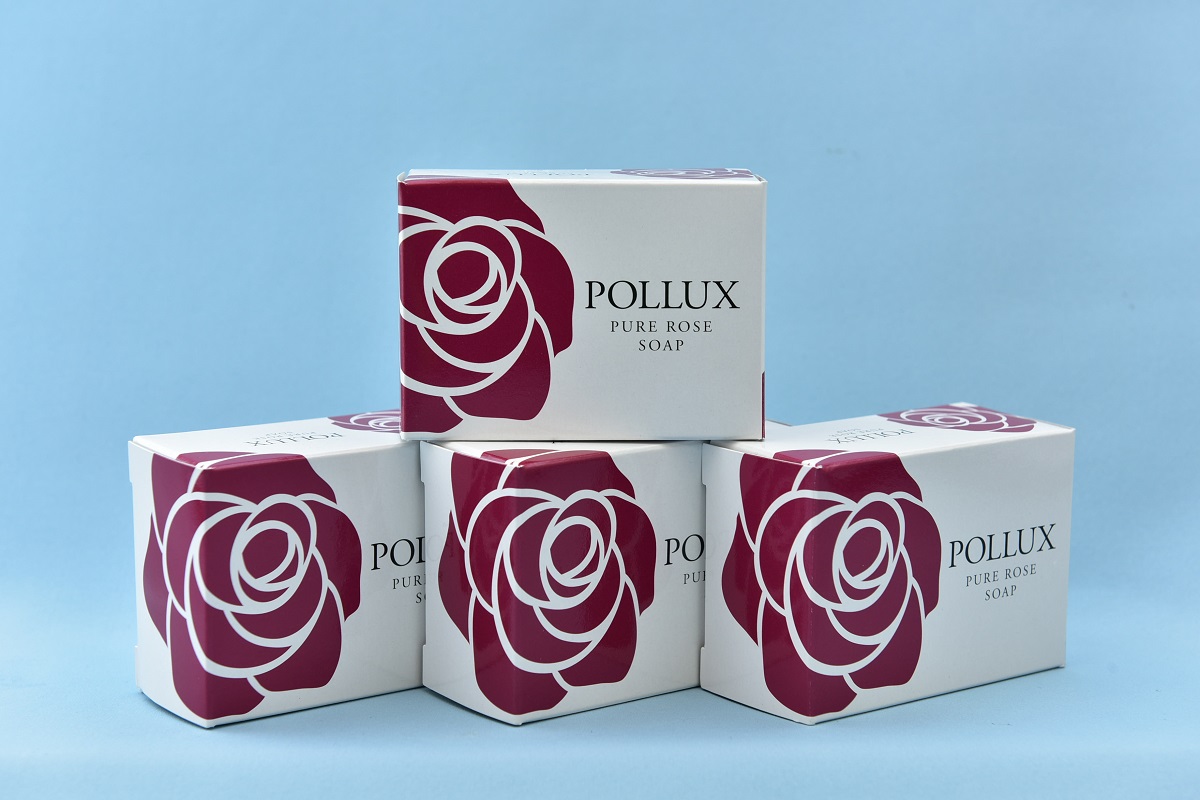 【ふるさと納税】 三共あぶら身 ポルックスソープ 薔薇の芳ばしさ 浴用石けん４個