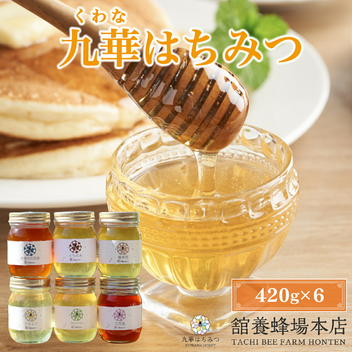 【ふるさと納税】 舘養蜂場本店　九華はちみつ大容量セット420ｇ×6本