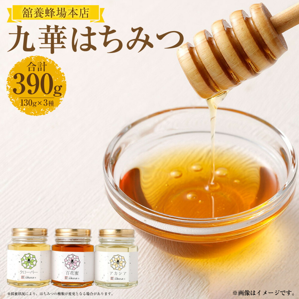 【ふるさと納税】 舘養蜂場本店 九華はちみつ 130g×3本セット / はちみつ ハチミツ 蜂蜜