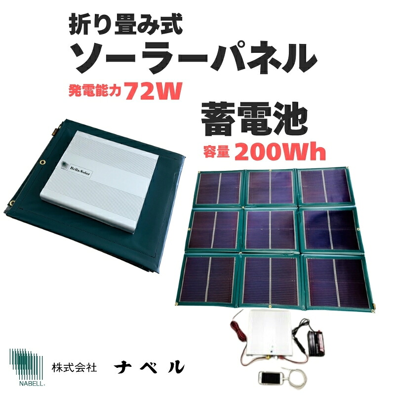 【ふるさと納税】 折り畳み式ソーラーパネルと蓄電池【nanoGrid】【nabe0003】｜三重県伊賀市