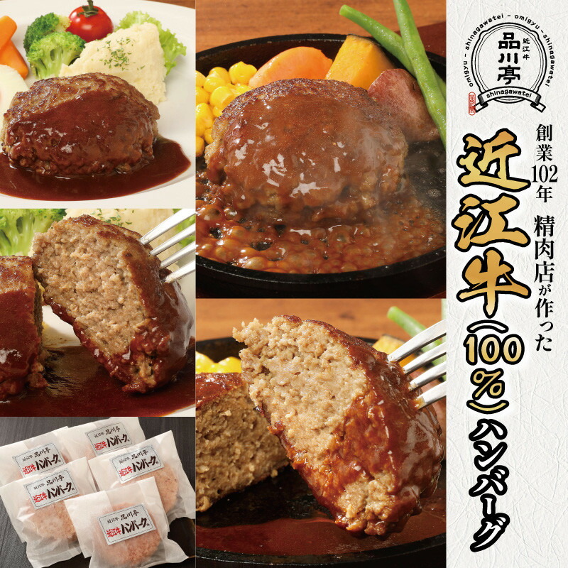 【ふるさと納税】近江牛ハンバーグ詰合わせ 5個 品川亭 | 食品 加工食品 人気 おすすめ 送料無料|滋賀県