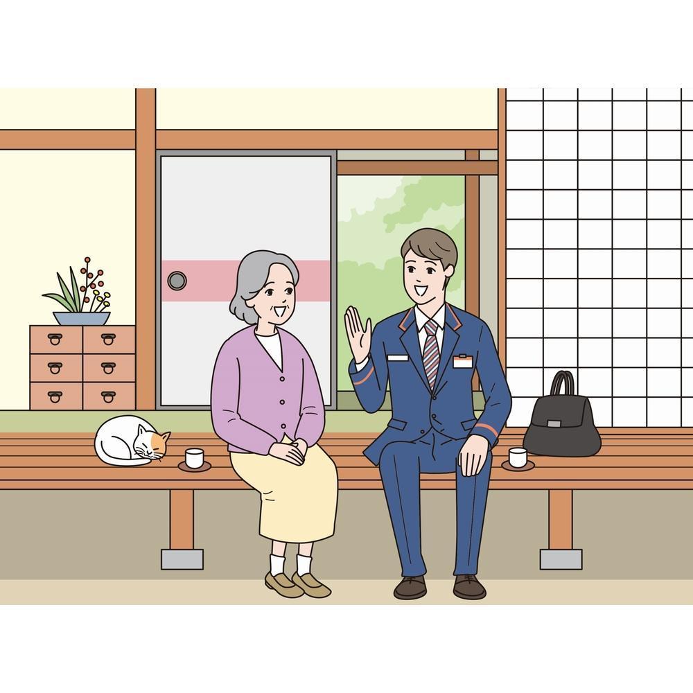 【ふるさと納税】 みまもり訪問サービス（12か月） | 郵便局 訪問サービス 見守り 見守りサービス お年寄り 高齢者 プレゼント おすすめ