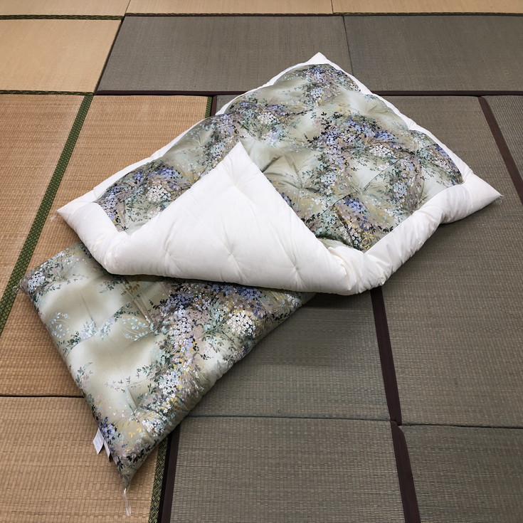 【ふるさと納税】御前上等純綿もめん布団「掛敷ふとん仕掛ける」（青み）掛け1枚、敷き1枚 日本製 期せずしてんの木綿セ 父の日 御中元 お中元