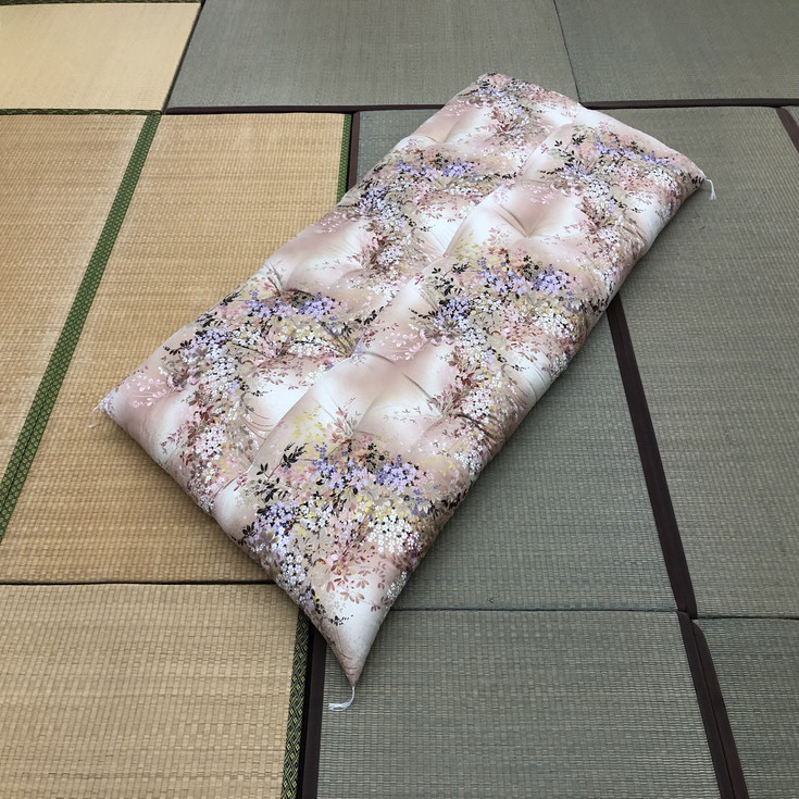 【ふるさと納税】より良い純綿もめん布団「敷きふとん」（赤いこと1枚・青碧1枚）敷き2枚 日本製 思い掛けずんの木綿セ 父の日 御中元 お中元