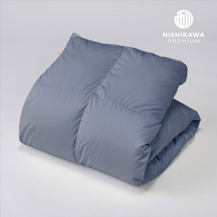 【ふるさと納税】【nishikawa/西川】綿毛ふとん ポーリッシュホワイトグースダウン90％ シングル 色彩設計：青碧【P265SM】 綿毛 掛け布団 日本製 父の日 御中元 お中元