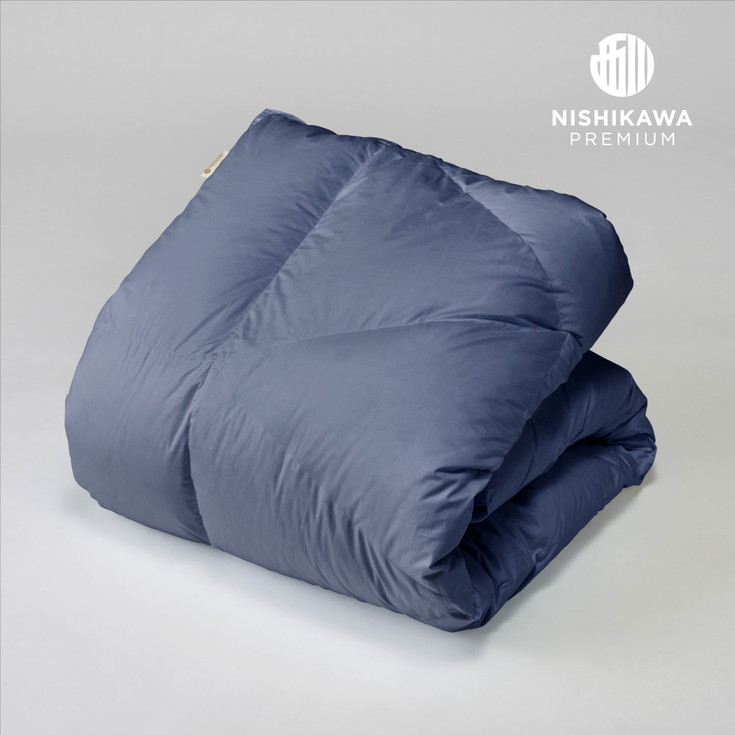 【ふるさと納税】【nishikawa/西川】羽毛ふとん ポーリッシュホワイトグースダウン95％ シングル 配色：ブルー 羽毛 掛け布団 日本製