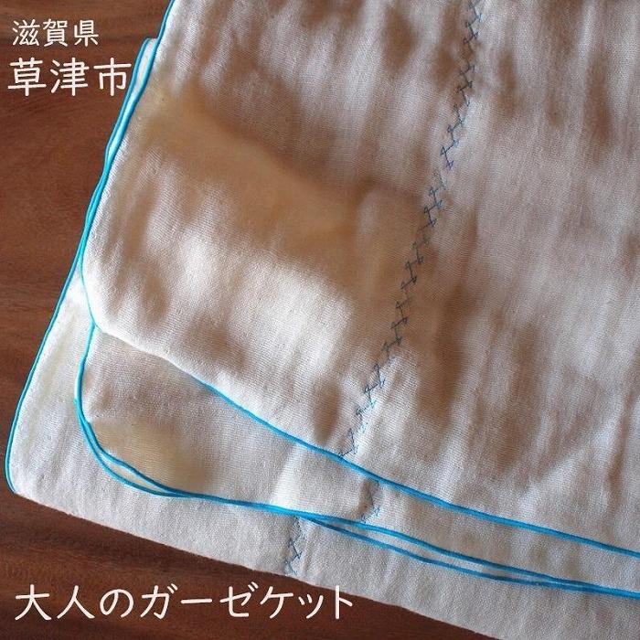 【ふるさと納税】蟻サラ舎の成年者のガーゼ毛布 びわ湖青碧 | 草津市 手作り細工所 生まれながら原料品 ご当地色つや 快眠 寝具 一般受け おすすめ ガーゼ毛布 綿100％ 室内装飾 臥し所 伸び伸びする 差し上げ物 差し上げ物 お取り寄せ 通信販売 貨物輸送無料