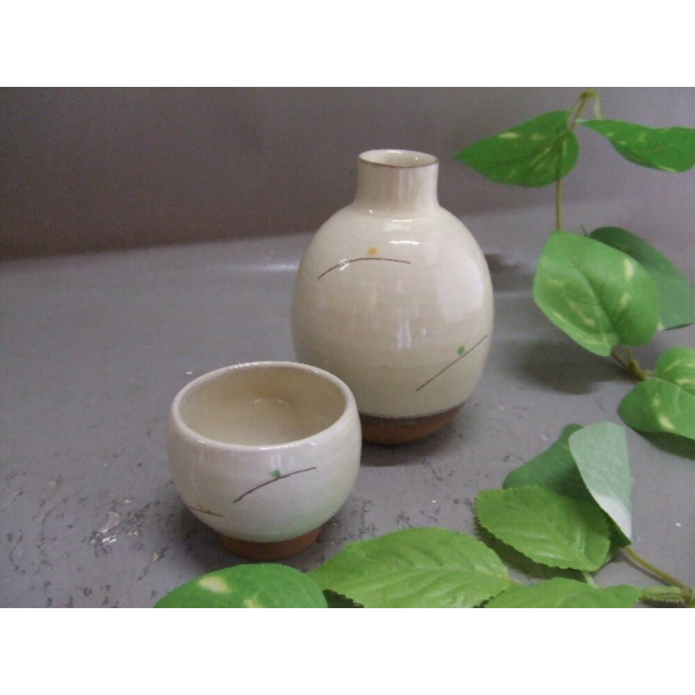 【ふるさと納税】【信楽焼】徳利＆ぐいのみ（粉引） 日本酒 nwu-027