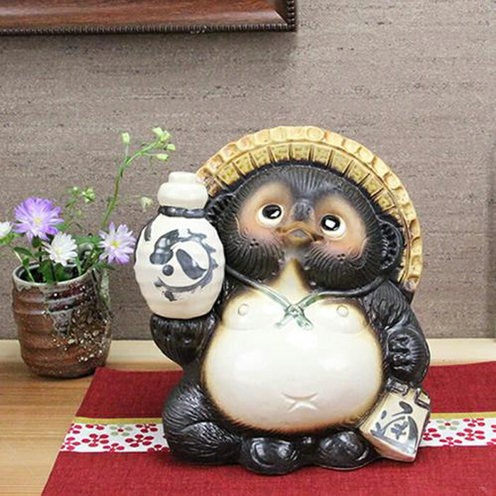 【ふるさと納税】信楽焼 6号とっくり上がり狸 たぬき 飾りつけ 瀬戸もの