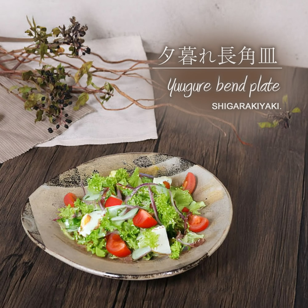 【ふるさと納税】信楽焼 山逢いシリーズ たわみパスタ皿（大） 陶器 【夕暮れ】 (168575-40037456-02)｜滋賀県甲賀市